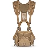 Boundless Performance Binocular Harness Chest Pack - Lightweight Bino Harness with Rangefinder Pouch, Silent Hunting Chest Rig and Binocular Case w/MOLLE system, Veteran Owned Gear, Coyote - 2