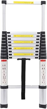 Telescoping Aluminum Ladder Extendable Folding Telescopic Extension Portable Loft DIY Multi Purpose Marriage Warm Life.