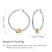 Two - Tone Knot Hoop Earrings for Women - Stainless Steel Large Hoop Earrings with Golden Knot Detail, Fashion Jewelry for Daily & Party Wear(A-large knot hoops-mix metal)