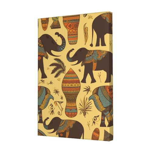 Toile murale encadrée éléphant d'Afrique pour décoration moderne salon
