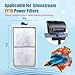 Zuqqony 15 Pack PF-S Filter Cartridges Compatible with Top Fin Silenstream PF10 Power Filters, Remplacement Aquarium Carbon Cartridge with Zeolite