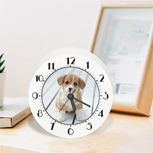 Howilath Réveil de chevet pour enfant fonctionnant à piles, réveil du matin avec clochette pour les personnes qui dorment lourd, imprimé chien mignon
