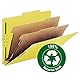 Smead 14064 Aktenordner aus 100% recyceltem Presskarton, 2 Trennwände, 5,1 cm Erweiterung, Briefgröße, gelb, 10 Stück pro Box