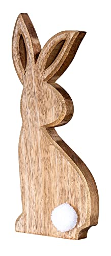 levandeo Conejo de Pascua, 25 cm, madera de mango, decoración de Pascua, decoración de mesa Cover