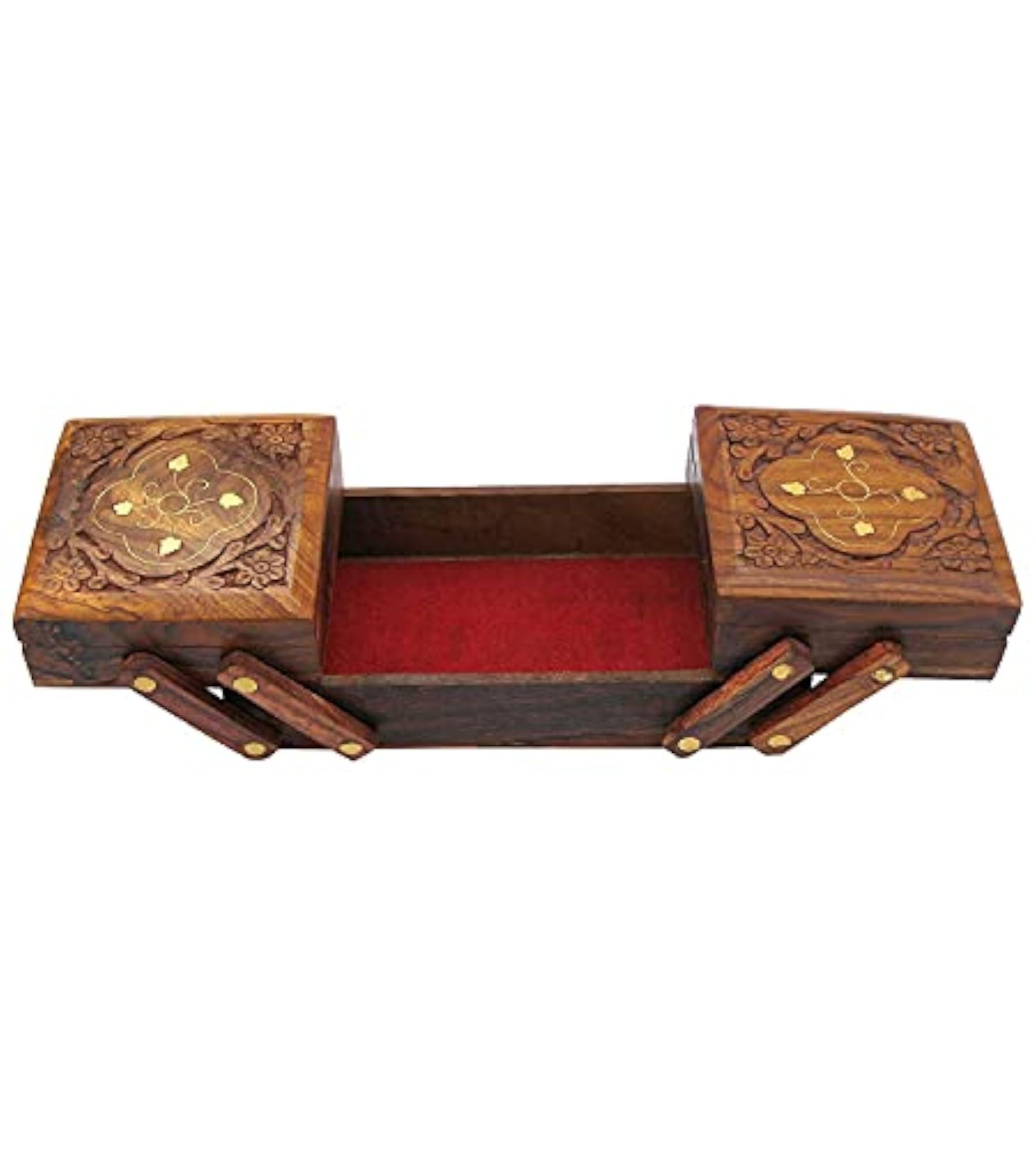 Handmade Wooden Rectangular Jewellery Organizer Box