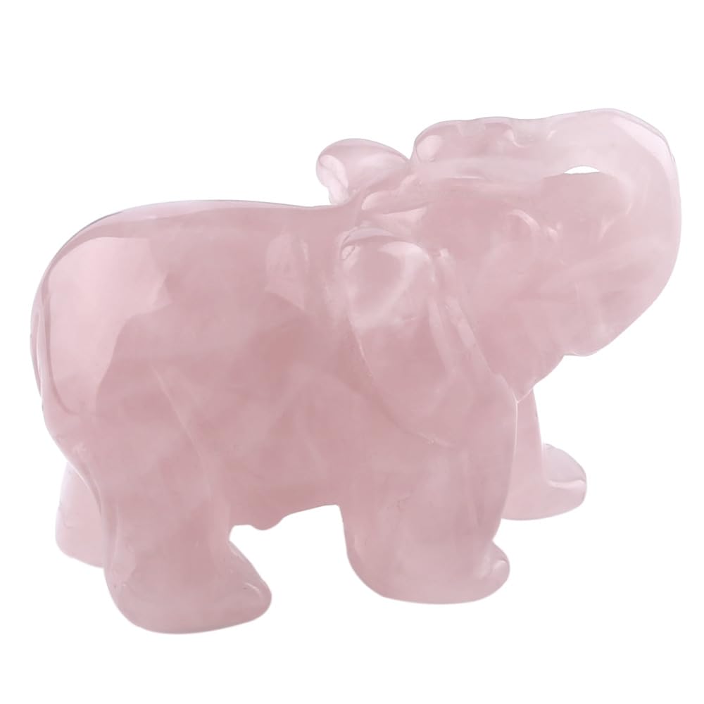 HUFFA Elephant Jade Ornaments - Semi-Precious Dongling Jade Crystal Carvings for Home Decoration