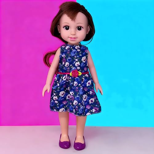 Image of Sakura Dolls for Girls with Cute Floral Dress and Movable Joints| Long Hair| Pretty Shoes| | Kids Toy Birthday Gift for Girls 3 + Years | Girl Doll Toys in Gift Box (C12)| Assorted
