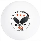 Butterfly ITTF Aproved 3-Star 40mm Table Tennis Balls (12-Pack)