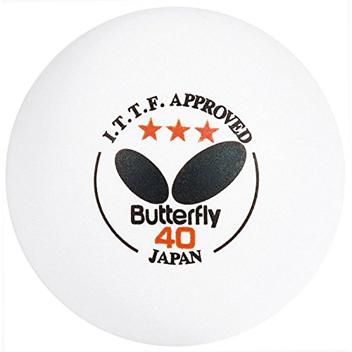 Butterfly ITTF Aproved 3-Star 40mm Table Tennis Balls (12-Pack)