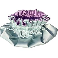 AKISS Touca de seda de cetim para bebês recém-nascidos, recém-nascidos, para bebês e meninas e meninos dormindo, Menta + lavanda, 12-36 Months