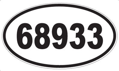 US Decal, Inc. Number 68933 Oval Sticker