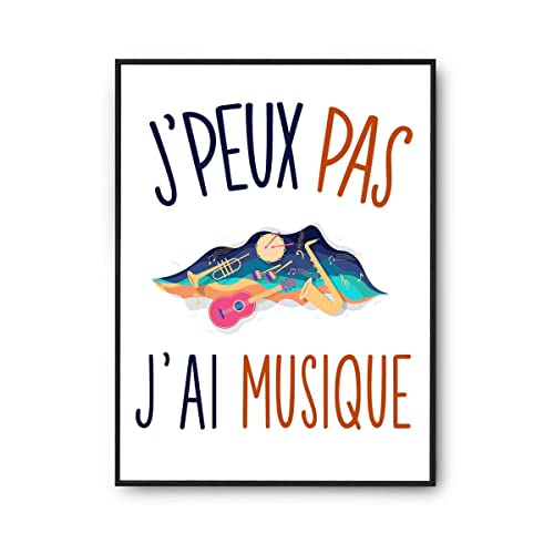 Tableau humour musique blanc Planetee pour afficher votre passion avec un sourire unique