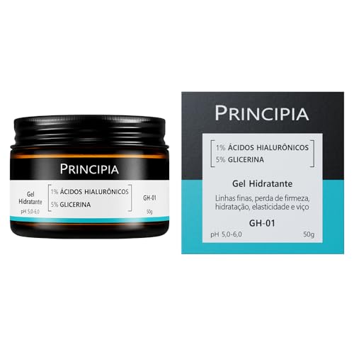 PRINCIPIA, Gel Hidratante Facial 1% Ácidos Hialurônicos + 5% Glicerina GH-01 com 50g