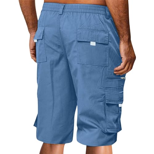 Shorts Cargo para Hombre con Bolsillos, Cintura Elástica miniatura 2