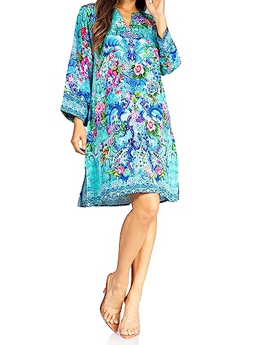 Tunique florale bohème Sakkas Rosa vêtement fluide manche longue femme