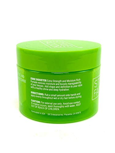 Style Factor Edge Booster Strong Hold Water-Based Pomade - Super Shine & Moisture 3.38Oz (Emerald) #TOP2