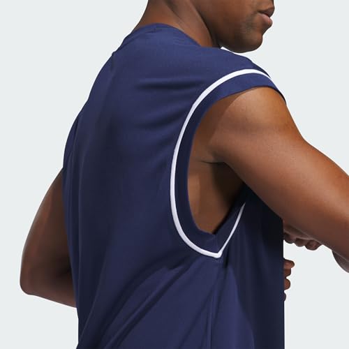 adidas Uomo Basketball All World Sleeveless Tank, Team Navy Blue 2 / Team Navy Blue 2, M