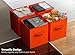 Sorbus Foldable Storage Cubes - 6 Fabric Baskets for Organizing Pantry, Shelf, Toy Box, Cubby, Closet - 11 Inch Collapsible Closet Organizers and Storage Bins with Handle (Orange)
