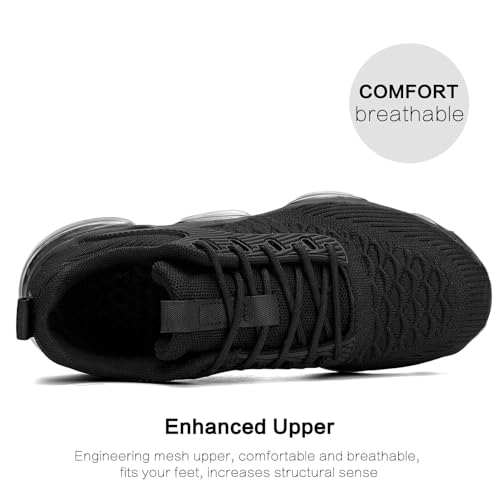 Image of Luogoks Womens Walking Running Shoes Air Cushion Basketball Sneakers Fashion Tennis Breathable Sport Gym Fitness Cross Trainers Shoes