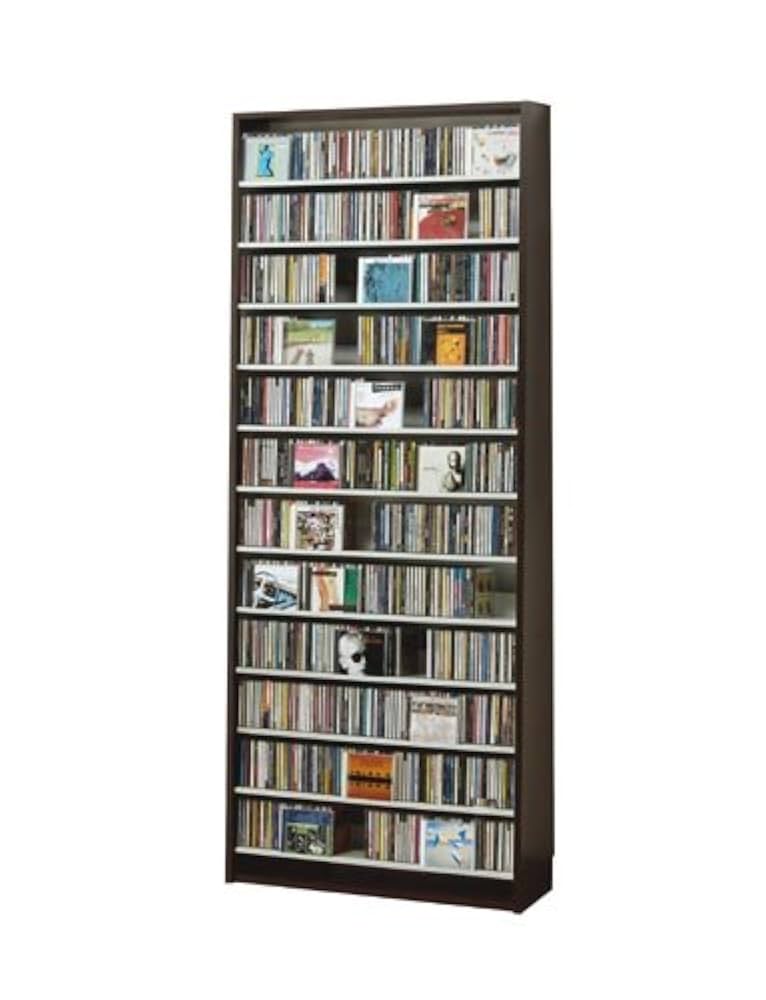 CDラック Amazon｜【CD屋さんの】ディスクラック4段スリム｜CDラック・DVD