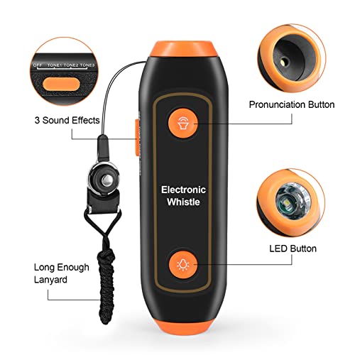 Silbato electrónico para entrenamiento con 3 tonos, alto volumen miniatura 2