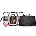 PET4FUN PN935 35" Portable Pet Puppy Dog Cat Animal Playpen Yard Crates Kennel w/ Premium 600D Oxford Cloth, Tool-Free Setup, Carry Bag, Removable Security Mesh Cover/Shade, 2 Storage Pockets(Pink)