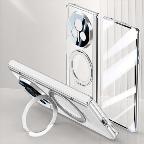 Coque Honor Magic V3 Argent ultra-fine avec protège-écran et anneau