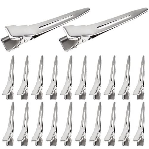 50 pinzas metal plata para cabello 1.75 pulg miniatura 1