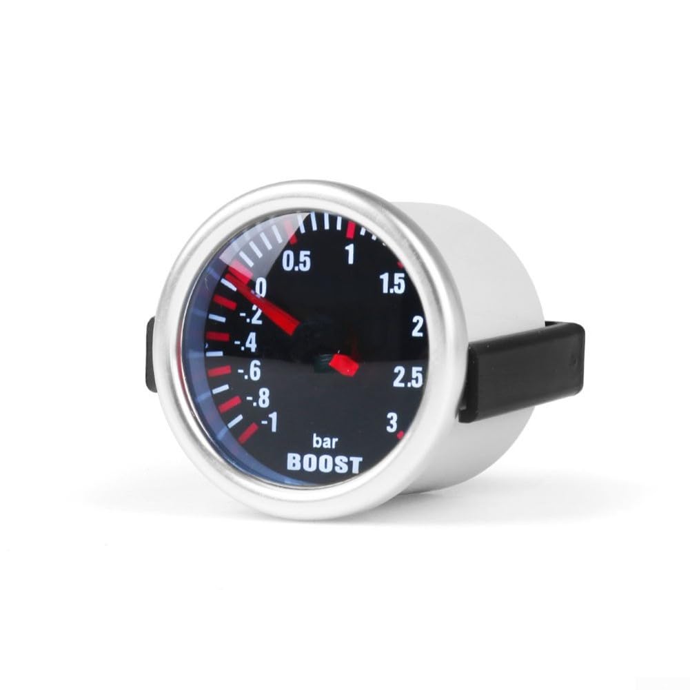 Jauge de turbocompresseur 12 V 52 mm mécanique Turbo Boost Gauge 3 bars avec rétroéclairage blanc pour voiture Modification et surveillance de la pression de suralimentation