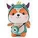 Boosns Peluche de Ardilla Transformar Dinosaurio/Moose/Abeja/Unicornio Muñeco de Peluche (Dinosaurio, 25cm)