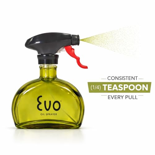 Evo Glass Oil Sprayer, Non-Aerosol For Olive Oil, Cooking Oils And Vinegars, Green, 6-Ounce Capacity, For Grilling, Roasting, Air Frying, Baking And Salad Prep by Evo Oil Sprayer - Image 4