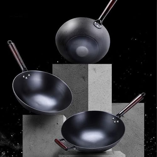 Pilipane Bratpfanne aus Gusseisen, gleichmäßige Erwärmung, multifunktional, bequemer Griff, langlebiger Kochtopf für Zuhause, Küche, Herdplatte, Gusseisenmaterial, 2000 g (34cm / 13,4in)