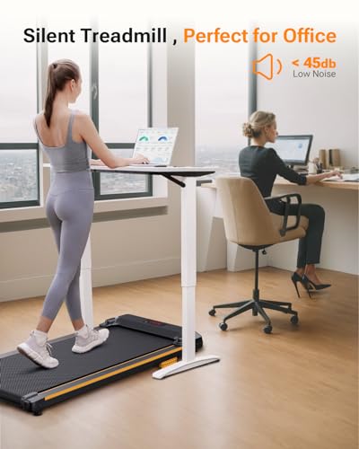 Under Desk Treadmill for Home/Office, Portable with Remote Control and LED Display