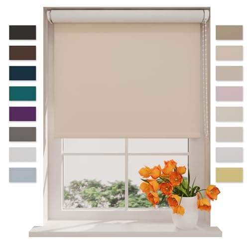 DTCH® Store Enrouleur Occultant Blanc - 180 x 275 cm (LxH), Tailles de 40 à 240 de Largeur, sans perçage Possible, Store Enrouleur occultant, Store...