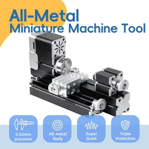 ZHRUI All Metal Miniature Lathe 36W 20000rpm Didactical Mini Metal Lathe Machine for Hobbyist Woodworking Craft by ZHRUI - Image 2