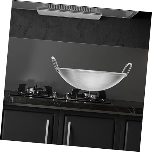 Wok de acero inoxidable con fondo redondo y asas dobles miniatura 5