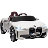 Aosom Electric Car for Kids 12V Licensed BMW i4 Ride on Car Music White
