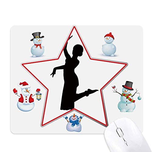 Tapis de souris paon dansant artistique tapis de bureau Noël étoile