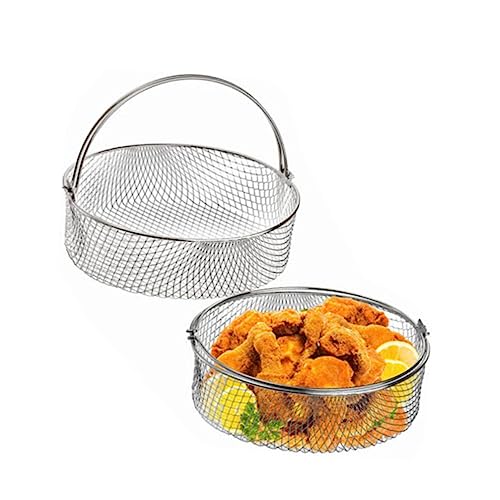 Mikinona - Cesta de Repuesto para Freidora con Mango, Cesta de Malla de Acero Inoxidable, Apto para Lavavajillas miniatura 2