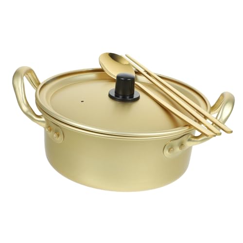 NAMOARLY Cooking Pot Korean Aluminum Ramen Pot Instant Noodle Large Lid for Easy Cooking