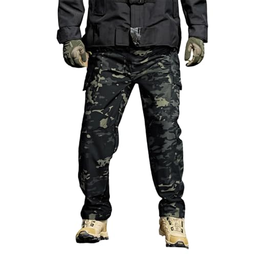 Générique Pantalon Chasse Elastique Impermeable Cargo Homme Large Cote de Travail de Pantalon Travail Hiver Sweatpants Pantalons de Randonnée Homme Camouflage M