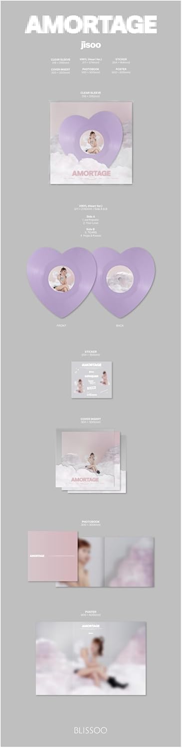 JI-SOO Mini Album AMORTAGE Vinyl (Heart) + Extra photocards