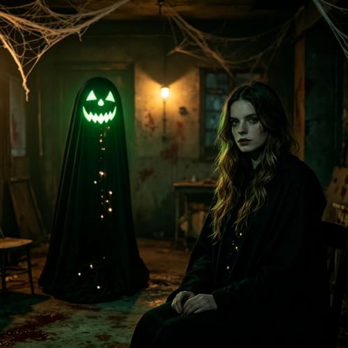 Fantôme d'Halloween blanc pour animation de cour et allée de maison
