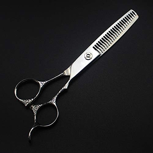 ヘアカットシザー、6インチ日本製フラワーハンドルカットヘアシザー、理髪店ヘアカットTシザー、美容師用シザー（セット）