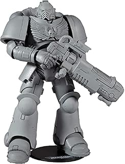 McFarlane Toys, Warhammer 40000 Primaris Space Marine Hellblaster Action Figure with 22 Moving Parts, Multicolour Collectible Warhammer Figure with collectors stand base  Ages 12+
