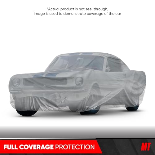 Image of MotorTrend Custom Fit Car Cover for Ford Mustang 1965-2004, All-Weather Protection for Cars Trucks & SUVs, UV Resistant Waterproof Scratch-Resistant, Vehicle Cover for Outdoor & Indoor