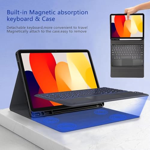 Image of typecase Keyboard Case for Redmi Pad SE (11 inch only) with TRACKPAD,Slim Lightweight Stand Cover,Magnetically Detachable Wireless Bluetooth Keyboard,Compatible with Redmi Pad SE 11 Inch ONLY