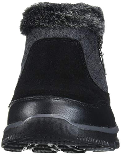Skechers Women's Easy Going-Quarter Zip Quilted-Wool Bootie Ankle Boot, Black, 6.5 M Us #TOP1