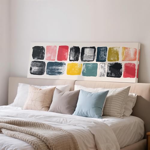 Tableau long et étroit style milieu du siècle pour habiller un grand mur