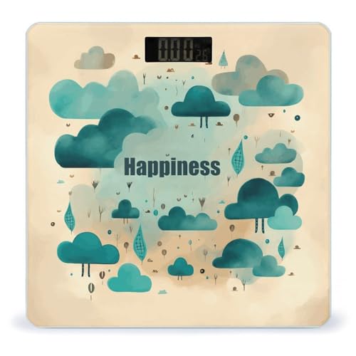 Báscula Digital de Baño Cloud Happiness de Vidrio Templado miniatura 1